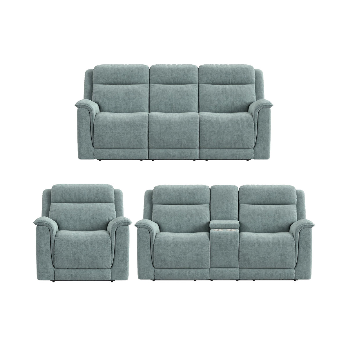 Striker Living Room Set in Blue by Elements International