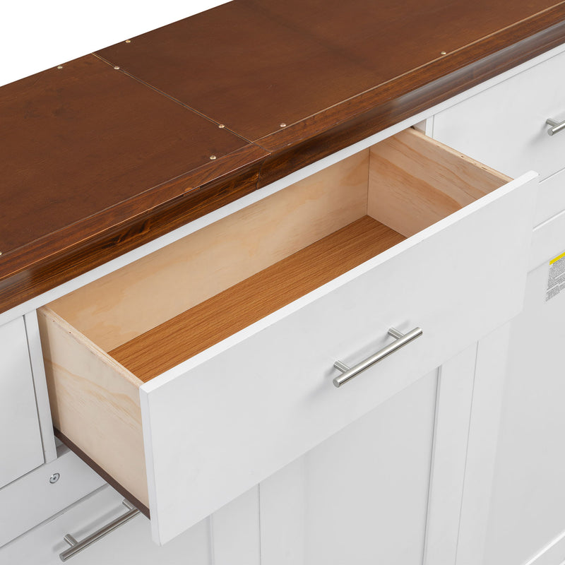 Twin Size Murphy Bed With 3 Drawers - White