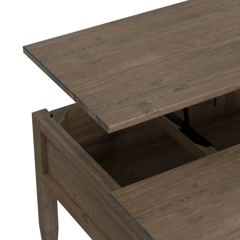 Ela - Lift Top Coffee Table - Smoky Brown