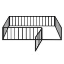 Metal Floor Bed Frame With Fence And Door