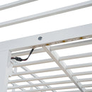 Loft Bed With Desk, Shelves, Power Outlet, LED Light And Wardrobe