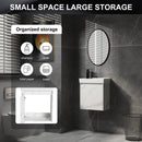 Modern Bathroom Vanity With Ceramic Basin, Wall Mounted Floating Sink Combo, Storage Cabinet