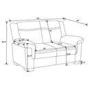 Arabella - Upholstered Padded Arm Loveseat - Gray