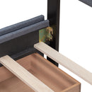 Upholstered Platform Bed With Classic Headboard And Drawers, No Box Spring Needed