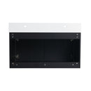 Modern Wall Mounted Bathroom Vanity With Thick Edge Resin Sink And Storage Rack