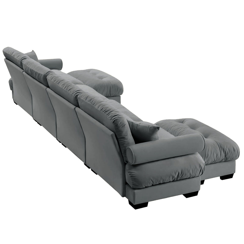 Super Comfort Oversized Modular Sectional Sofa With Movable Ottoman