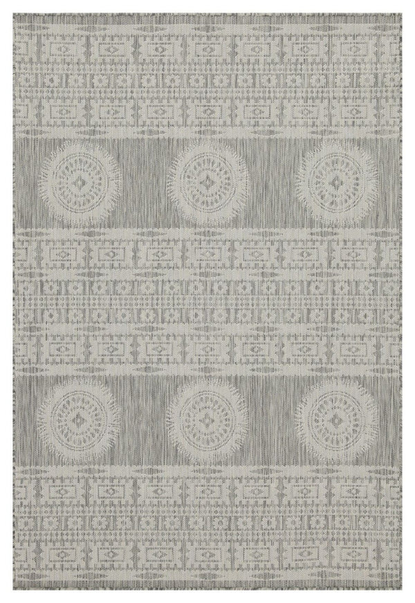 Sunshine - 5'3" X 7'3" Indoor, Outdoor Area Rug Polypropylene - Silver
