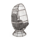 Patio Swivel Basket Egg Chair With Cushion