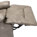 3 Seater Home Theater Recliner Manual Recliner Chair With A LED Light Strip Two Built-In Cup Holders For Living Room