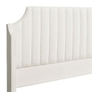 Addison - King Tufted Panel Bed Frame - Cloud White