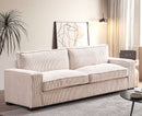 Luxe - Corduroy Sofa With Sleek Design, Spacious And Comfortable 3 Seater Couch
