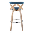 Gardenia - Contemporary Fixed Height Barstool With Swivel With Round Footrest (Set of 2)