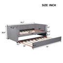 Upholstered Daybed With Ergonomic Design Backrest