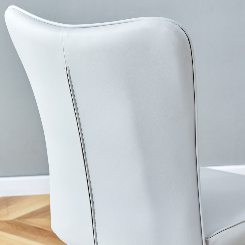 Modern Minimalist Dining Chairs With Metal Legs