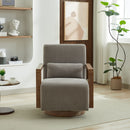 Swivel Modern Upholstered Accent Chair With Armrests