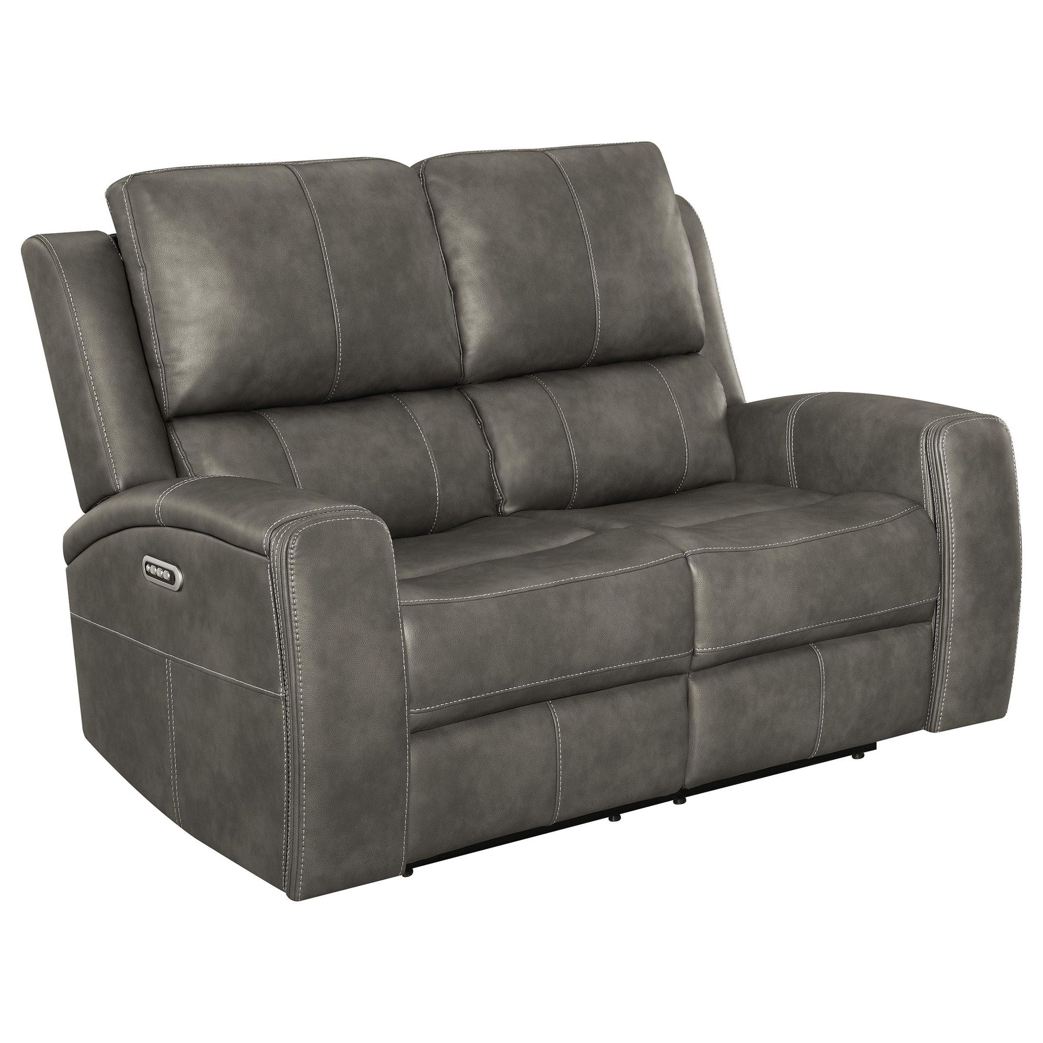 Brickston 3-piece Triple Power Reclining Sofa Set Charcoal
