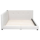 Modern Upholstered Platform Bed With USB Ports And LED Belt