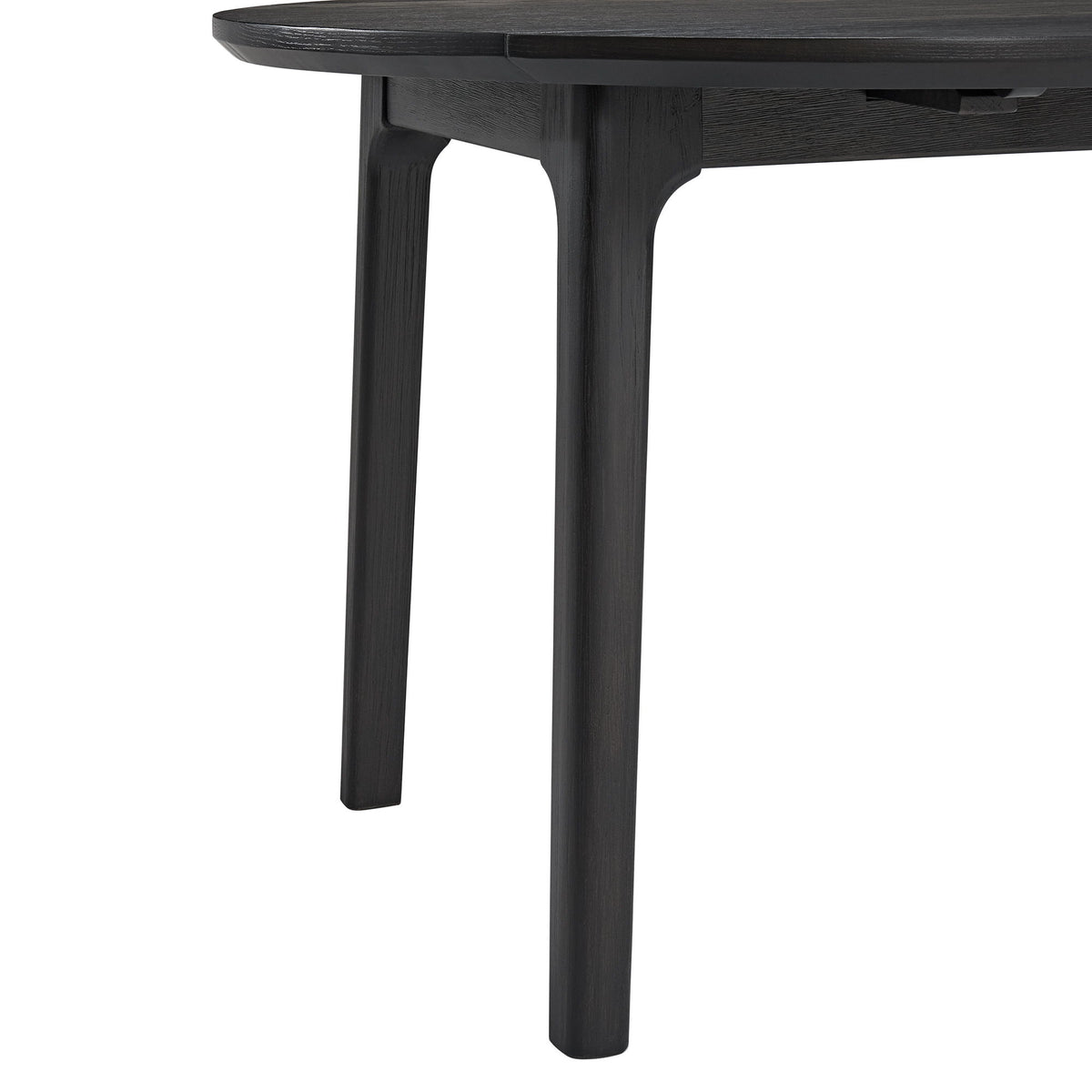 Garcia 3 Piece Dining Set (Round Drop Leaf Table And 2 Chairs) in Black by Elements International, view 8