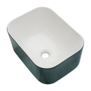 Square Vessel Bathroom Sink - Green