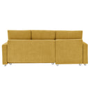 Convertible L Shaped Sleeper Sofa Bed With Reversible Chaise And Storage