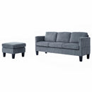 L-Shaped Sectional Sofa With Padded Cashmere, Space Saving Design For Living Rooms & Apartments - Gray