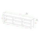 Modern Transitional 3 Shelf Open Storage TV Stand