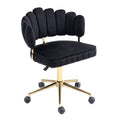 Modern Velvet Home Office Desk Chair With Adjustable Height And Swivel Wheels
