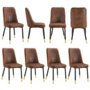 Modern Dining Chairs With Sleek Backrest And Metal Legs
