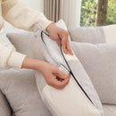 Modern Oversized Round Barrel Accent Chair With Ottoman