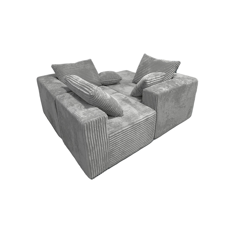 Corner Combination Sofa Sectional Couch With Soft Plush Fabric