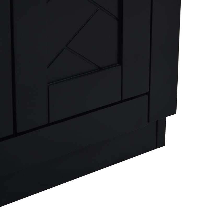 Ceramic Sink Combo, Freestanding Vanity Set With 3 Drawers & Soft Closing Doors