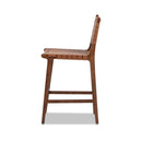 Andre - Counter Stool With Back - Pecan Brown