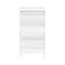 Modern Rattan 3 Door Shoe Rack Cabinet For Entryway