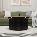 Coffee Table, Round Coffee Table, Modern Side Tables Accent End Table For Living Room, Apartment - Black