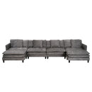 Modular U Shaped Sofa, With Adjustable Layout For Comfort And Durability - Gray