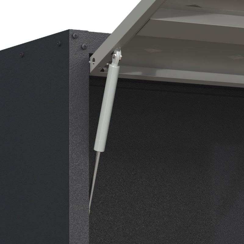 Heavy Duty Metal Wall Mounted Tool Storage Cabinet Steel Metal Garage Storage Cabinet - Black / Gray