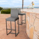 Outdoor Barstool With Hand Crafted Details (Set of 2)