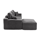 L Shaped Sectional Sofa, Full Compression 3 Seater Cloud Couch With Chaise