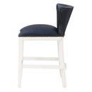 Macon - Counter Stool With Accents - Dark Blue