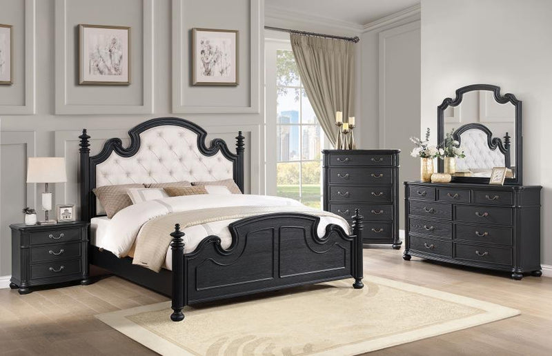 Celina - 5-Drawer Bedroom Chest - Black