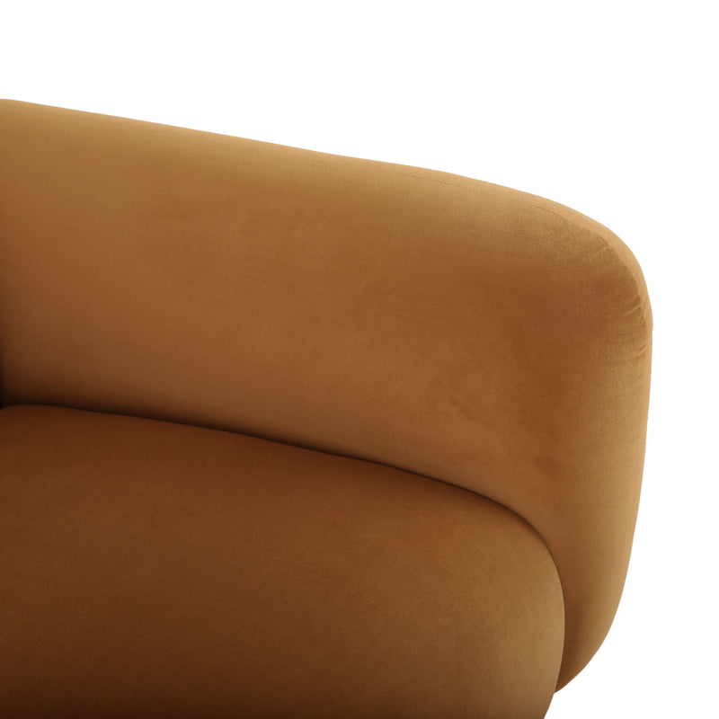 Sway - Upholstered Loveseat With Wood Legs And Round Arms
