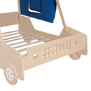 Full Size Car Shaped Bed with Tents,Natural