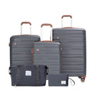 5 Piece Set Hardshell Carry On Luggage Set With Tsa Lock