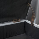 Ottoman With Birch Wood Legs And Cushioned Top For Comfort