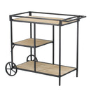 Shelf With Wheel - Black / Brown