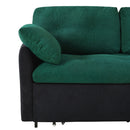 Modern Convertible Sleeper Sofa Bed With Pull-Out Queen Design, Side Storage & Thick Cushions