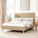 Stockholm - Modern Wavy Headboard Platform Bed
