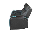 Blanca - Power Reclining Sofa With LED Lights And Power Headrest Frame - Charcoal