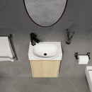 Modern Bathroom Vanity With Ceramic Basin, Wall Mounted Floating Sink Combo, Storage Cabinet