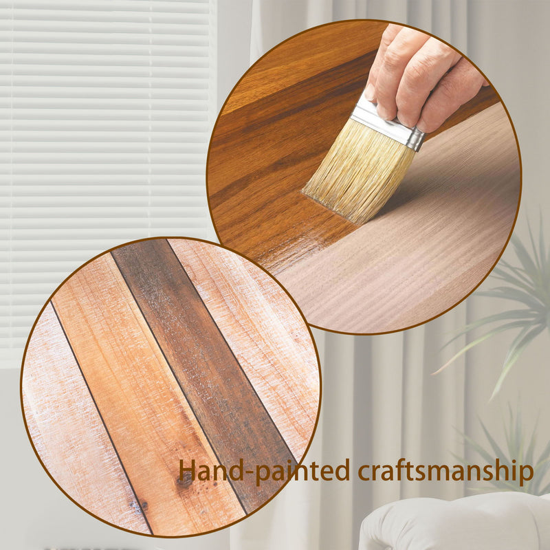 Modern Rustic Table With Sculpted Block Design